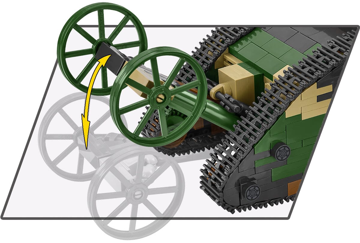 Tank Mark I (Male) no. c19 brick model - COBI 2993 - WWI 878 bricks - Image 6