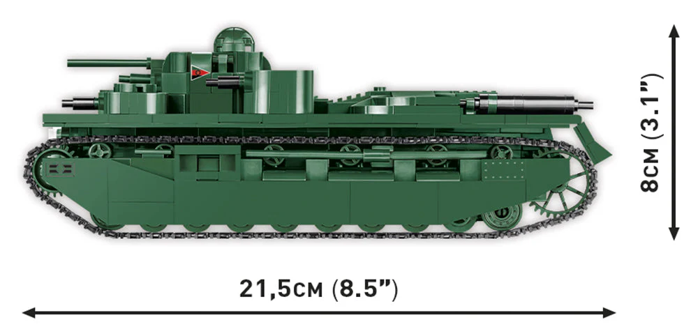 Vickers A1E1 Independent WW1 tank - COBI 2990 - 887 bricks - Image 8